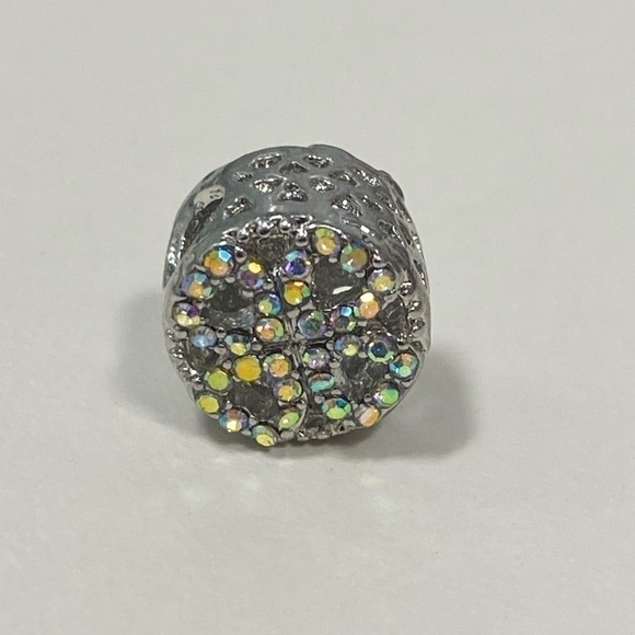 𝅺🧿 Iridescent Stone Heart Charm Bead 4 Chamilia EU, Brighton & Pandora - Picture 3 of 3